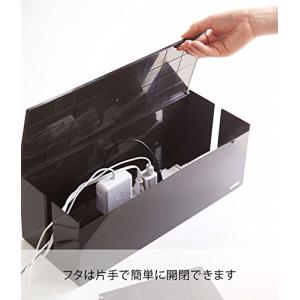 山崎実業 ケーブルボックス ウェブ L ホワイ...の詳細画像3