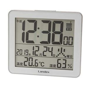 ランデックス(Landex) 置き時計 電波 デジタル スリーユニット 温度 湿度 カレンダー表示 シルバー YT5277SV1｜bloomgate