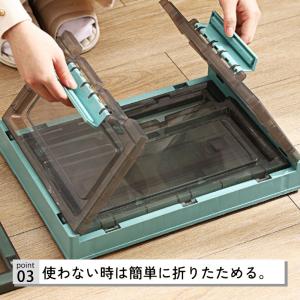 折りたたみコンテナ 収納ボックス キャスター付...の詳細画像3