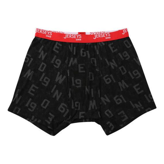 ニット ボクサーパンツ EDWIN エドウィン ストレッチプリント JERSYS ローゲージ ブラッ...