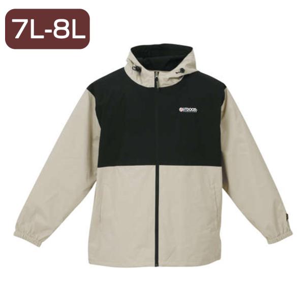 ウインドブレーカー　メンズ  撥水  大きいサイズ 裏メッシュ  ベージュ アウトドア 7L 8L ...