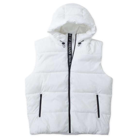 ダウンベスト メンズ 大きいサイズ フード端スエードライン切替 フルジップ 止水ファスナー 中綿 ホ...