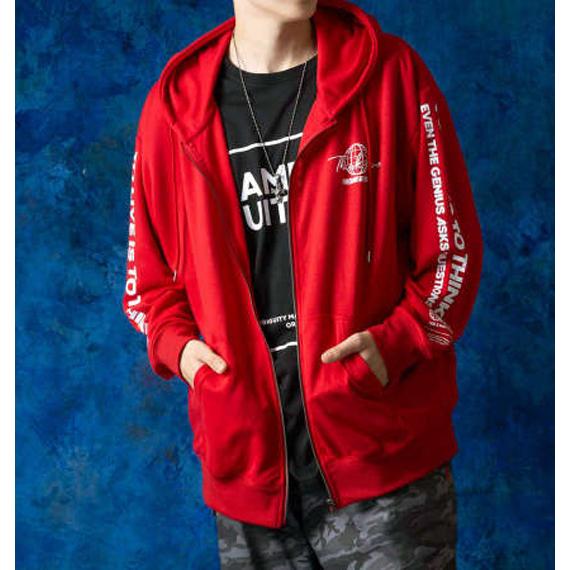 パーカー メンズ 大きいサイズ 半袖tシャツ セット ダンボール4面 プリントフルジップパーカー B...