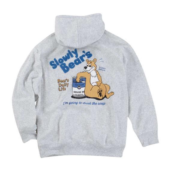 パーカー メンズ 裏起毛 プルパーカー かぶり BEAUMERE ホワイト杢 ボウメール カンガルー...