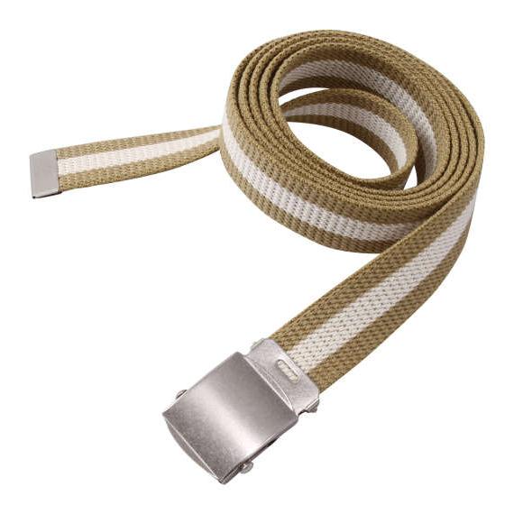 ベルト メンズ ゴルフ ライン入り GIベルト 大きいサイズ ベージュ×キナリ 170cmまで対応 ...