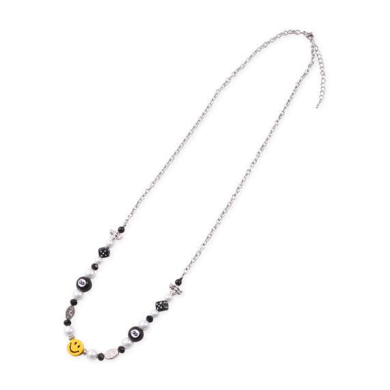 ネックレス スマイルハンドメイドネックレス SMILEY FACE パール メンズ レディース