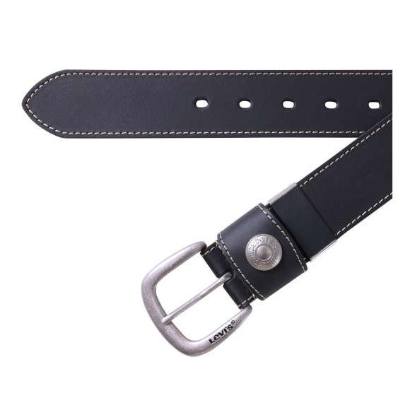 ベルト リーバイス Levi's リベ ットベルト　使うほどに味がでる 牛革を使用 黒 ブラック