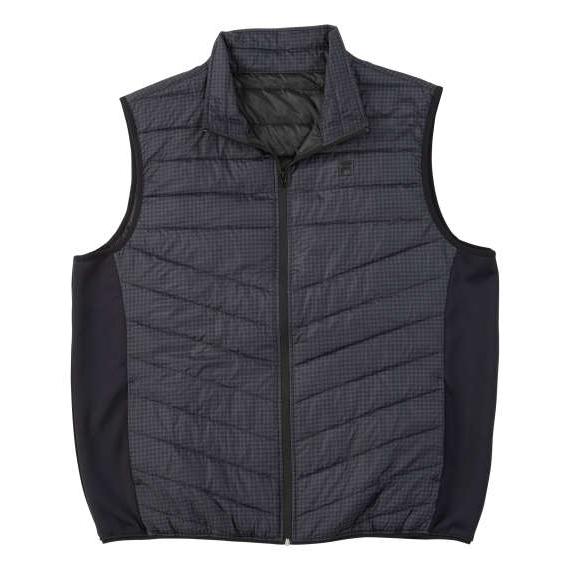 ダウンベスト ゴルフ FILA 千鳥柄 ハイブリッド FILA GOLF スタンドカラー 洗えるダウ...