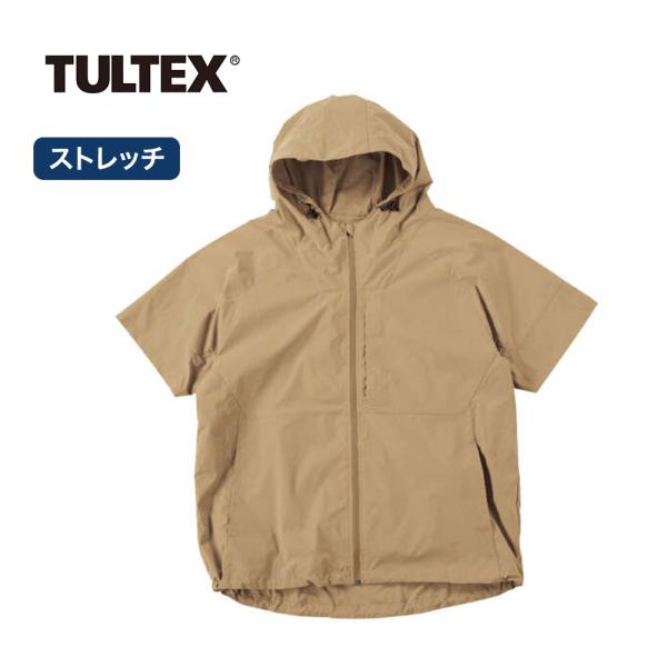 TULTEX 空調服 半袖ブルゾン ストレッチ 涼しい メンズ レディース 作業服 ゴルフ アウトド...