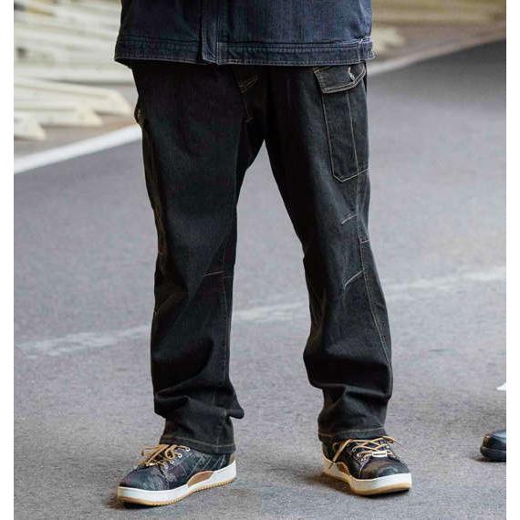 デニムカーゴパンツ メンズ 大きいサイズ FORECAST 激ラク ブラック 120 130 140...