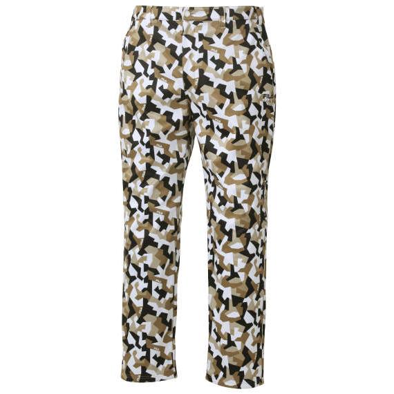 ゴルフパンツ メンズ 大きいサイズ ブラウン FILA GOLF カモフラプリント ボンディングパン...