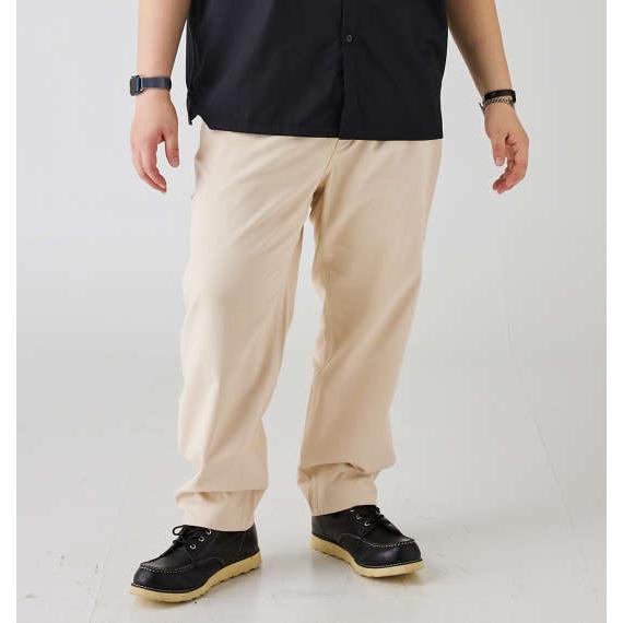 メンズ パンツ アクティブ ワーカーズ オフホワイト ウエスト シャーリング 綿 100% ゆったり...