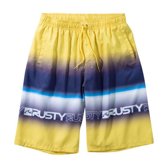 メンズ 水着 サーフパンツ マイクロ ツイル RUSTY 大きいサイズ  イエロー 夏 海 プール ...