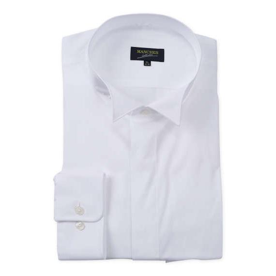 MANCHES COLLECTION ウイングカラー長袖シャツ