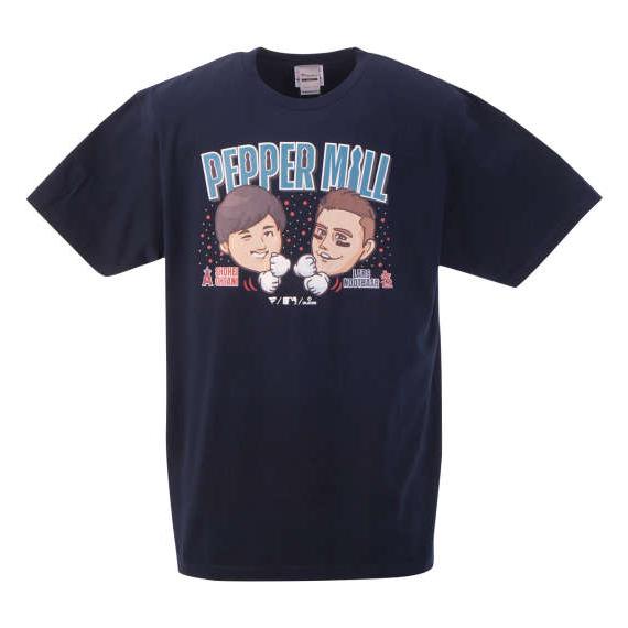 半袖tシャツ メンズ 綿100% PEPPER MILL ネイビー 3XL 野球 WBC 優勝 記念...