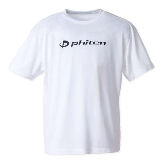 半袖tシャツ メンズ RAKUシャツ ロゴ入り Phiten 大きいサイズ ホワイト×ブラック 吸汗...