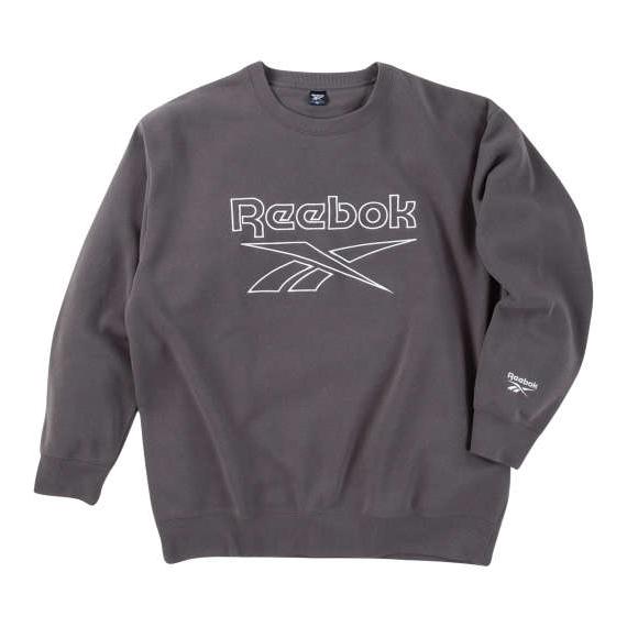 トレーナー メンズ  裏起毛 Reebok リーボック 大きいサイズ チャコール ビッグロゴ 3L ...