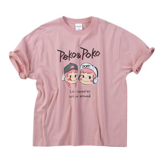 メンズ 半袖tシャツ 綿 100% PeKo&amp;PoKo 天竺 ペコちゃん ポコちゃん キャラクター ...