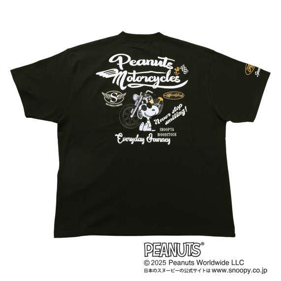 半袖 tシャツ 綿100％ スヌーピーコラボ かっこいいバイクのモチーフ FLAGSTAFF×PEA...