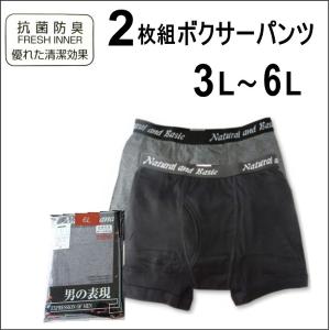 ボクサー ブリーフ 2枚組　送料無料 大きいサイズ ボクサーパンツ 3L 4L 5L 6L メンズ 紳士 彼氏 父 男性　