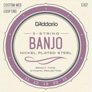 D'Addario・ダダリオ / バンジョー用弦 EJ57 5-String Banjo, Nickel Plated, Custom Medium, 11-22｜bloomz