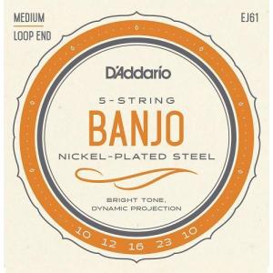 D'Addario・ダダリオ / バンジョー用弦 EJ61 5-String Banjo, Nickel Plated, Medium, 10-23｜bloomz