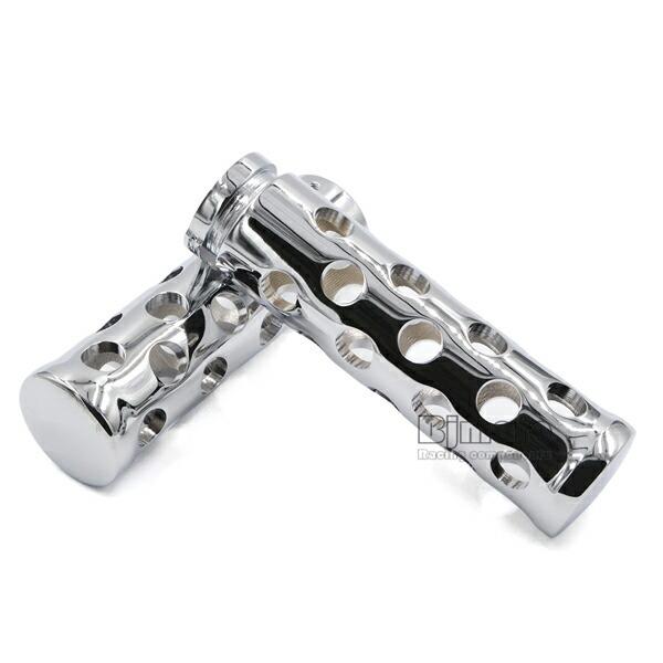 ハーレー用１インチ ホール グリップ クローム ケーブル式 XL/スポーツスター/ダイナ/ソフテイル...