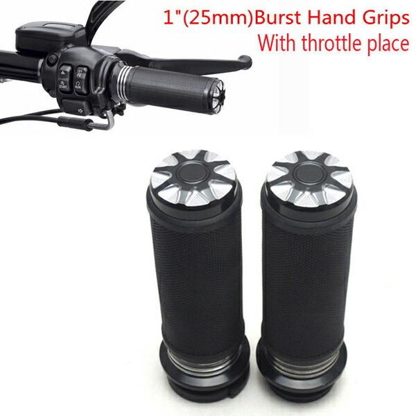 ハーレー純正タイプ　バーストコレクショングリップ ケーブル式■XL/スポーツスター/ダイナ/ソフテイ...