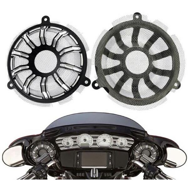 CNCアルミ スピーカーグリル ハーレー ツーリング FLH FLT ストーリートグライド ロードキ...