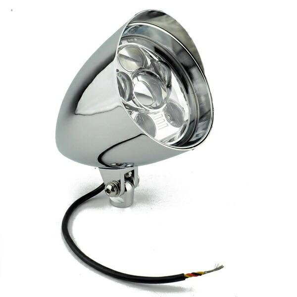 LEDヘッドライト ブレット 砲弾型 ハーレー ソフテイル ダイナ ショベル パン スポーツスター ...