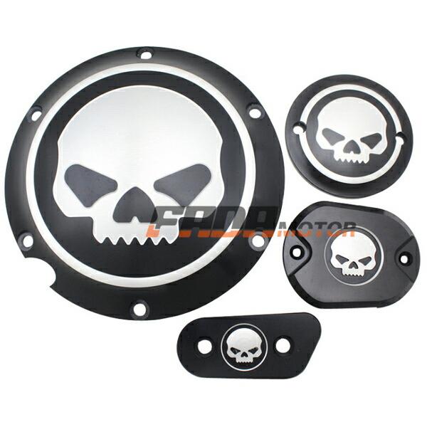 お得な4点セット スカル ハーレー スポーツスター XL883 XL1200 X48 72 ダービー...