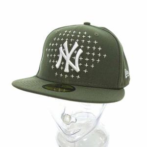 イノセンス/INNOCENCE 59FIFTY NEW ERA YANKEES 刺繍 ベースボールキャップ 03F23 サイズ ユニセックス7.5 カーキ ランクA  (中古)｜blowz