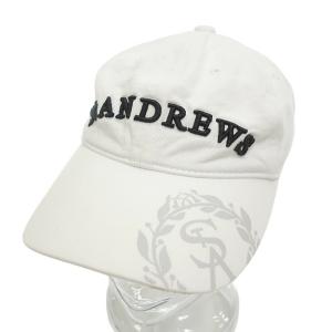 セント アンドリュース/St ANDREWS GOLF CAP ゴルフ ロゴ刺繍 キャップ 03D24 サイズ ユニセックス- ホワイト ランクA  (中古)｜blowz