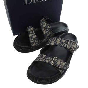 ディオール/DIOR AQUA SANDAL OBLIQUE JACQUARD サンダル 13C24 サイズ メンズ43 オブリークネイビー ランクB  (中古)｜blowz