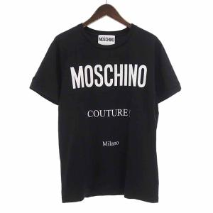 モスキーノ/MOSCHINO COUTURE! ロゴプリントTシャツ 90E24 サイズ メンズ48 ブラック ランクB  (中古)｜blowz