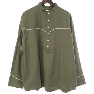 バルデセブンティセブン/VARDE77 20SS PULLOBER WESTERN SHIRTS ウエスタン シャツ 21E24 サイズ メンズ2 カーキ ランクA  (中古)｜blowz