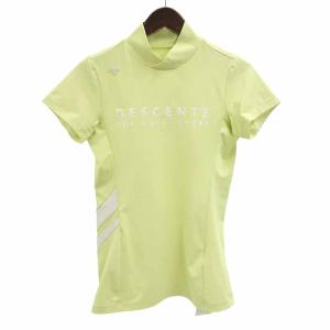 デサントゴルフ/DESCENTE GOLF GOLF ゴルフ ストレッチ モックネック 半袖 Tシャツ 52D24 サイズ メンズM イエロー ランクB  (中古)｜blowz