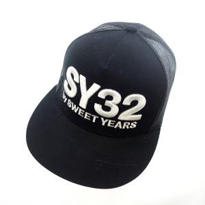 スウィートイヤーズ/SWEET YEARS ロゴ 刺繍 メッシュ キャップ 62E24 サイズ ユニセックスF ブラック ランクB  (中古)｜blowz