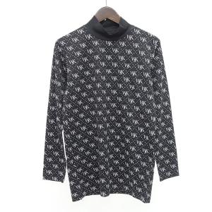 ダブルジェーケー ゴルフ/WJK GOLF patterned L/S mock neck ゴルフ モックネック カットソー 70E24 サイズ メンズM ブラック ランクN  (中古)｜blowz