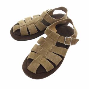 ウノピュウノウグァーレトレ/1 PIU 1 UGUALE 3 23SS GURKA SANDAL スエード レザー グルカ サンダル 21E24 サイズ メンズ41 ブラウン ランクS  (中古)｜blowz