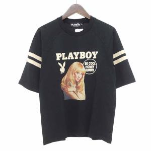 ヒステリックグラマー/HYSTERIC GLAMOUR PLAYBOY MISS ERIKA TOTH Tシャツ カットソー 72E24 サイズ メンズM ブラック ランクA  (中古)｜blowz