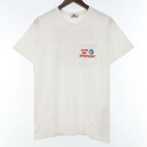 ヒステリックグラマー/HYSTERIC GLAMOUR 02193CT06 ENJOY YOURSELF ポケット 半袖 Tシャツ 92E24 サイズ メンズS ホワイト ランクA  (中古)｜blowz