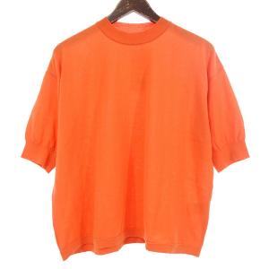 メヤメ/MEYAME 24SS COTTON KNIT TEE コットン 半袖 ニット Tシャツ 03E24 サイズ レディースF オレンジ ランクN  (中古)｜blowz