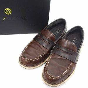 コールハーン/COLE HAAN C34405 ZERO GRAND 42G LOAFER レザー シューズ 22E23 サイズ メンズ9.5M ブラウン ランクB  (中古)｜blowz