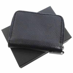 イオロム/IOLOM ROUND ZIP CARD CASE ラウンドジップ レザー カード ケース 12F23 サイズ ユニセックス表記なし ブラック ランクS  (中古)｜blowz