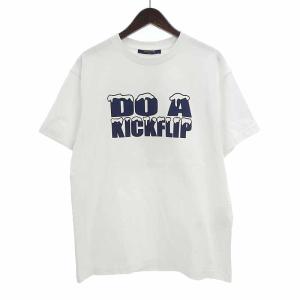 ルイヴィトン/LOUIS VUITTON 22SS DO A KICKFLIP TEE バック ロゴ プリント Tシャツ 62E23 サイズ メンズM ホワイト ランクB  (中古)｜blowz