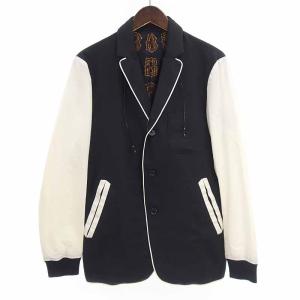 ソーイ/SOE BIERA STADIUM JUMPER JACKET スタジアム ジャケット 21J23 サイズ メンズ0 ネイビー×ホワイト ランクB  (中古)｜blowz