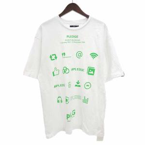 プレッジ/PLEDGE ビッグシルエット Tシャツ 90H23 サイズ メンズM ホワイト ランクB  (中古)｜blowz