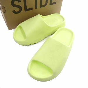 イージー/YEEZY SLIDE GLOW GREEN スライド サンダル 41I23 サイズ メンズUS9 イエロー ランクB  (中古)｜blowz