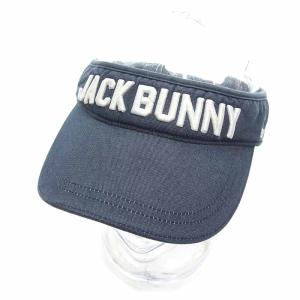 ジャックバニー/JACK BUNNY GOLF ゴルフ ロゴ 刺繍 サンバイザー キャップ 32A24 サイズ ユニセックス- インディゴ ランクB  (中古)｜blowz